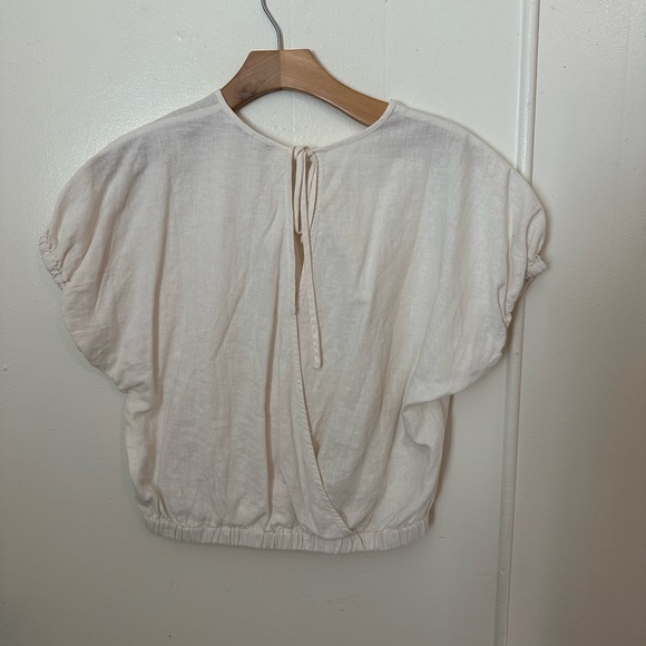 Linen-Blend Michele Bubble Top - Picture 4 of 7